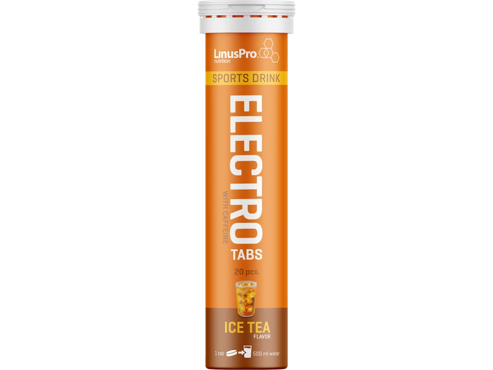 Ice Less Tab LinusPro Elektrolyt Tabs ice tea med koffein 20 tabs