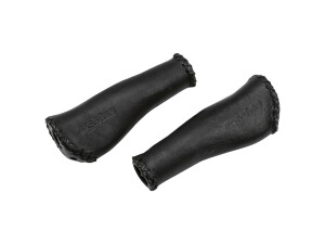 Ergotec Monaco håndtag i læder ø22,2mm/135/135mm bred sort