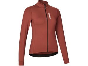 GripGrab RIDE Thermal cykeltrøje lange ærmer mørkerød dame