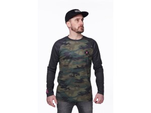 Muc-Off cykeltrøje med lange ærmer premium camo pink/sort herre